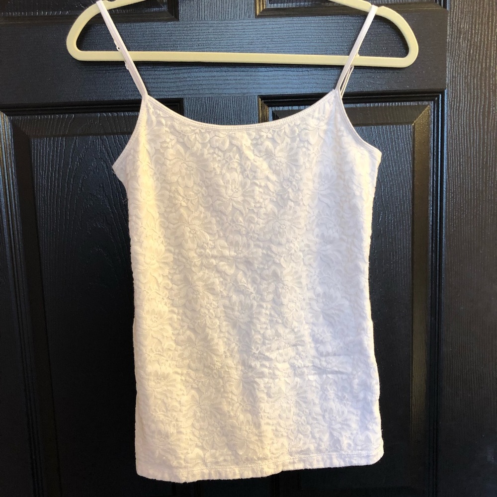 White lace tank top